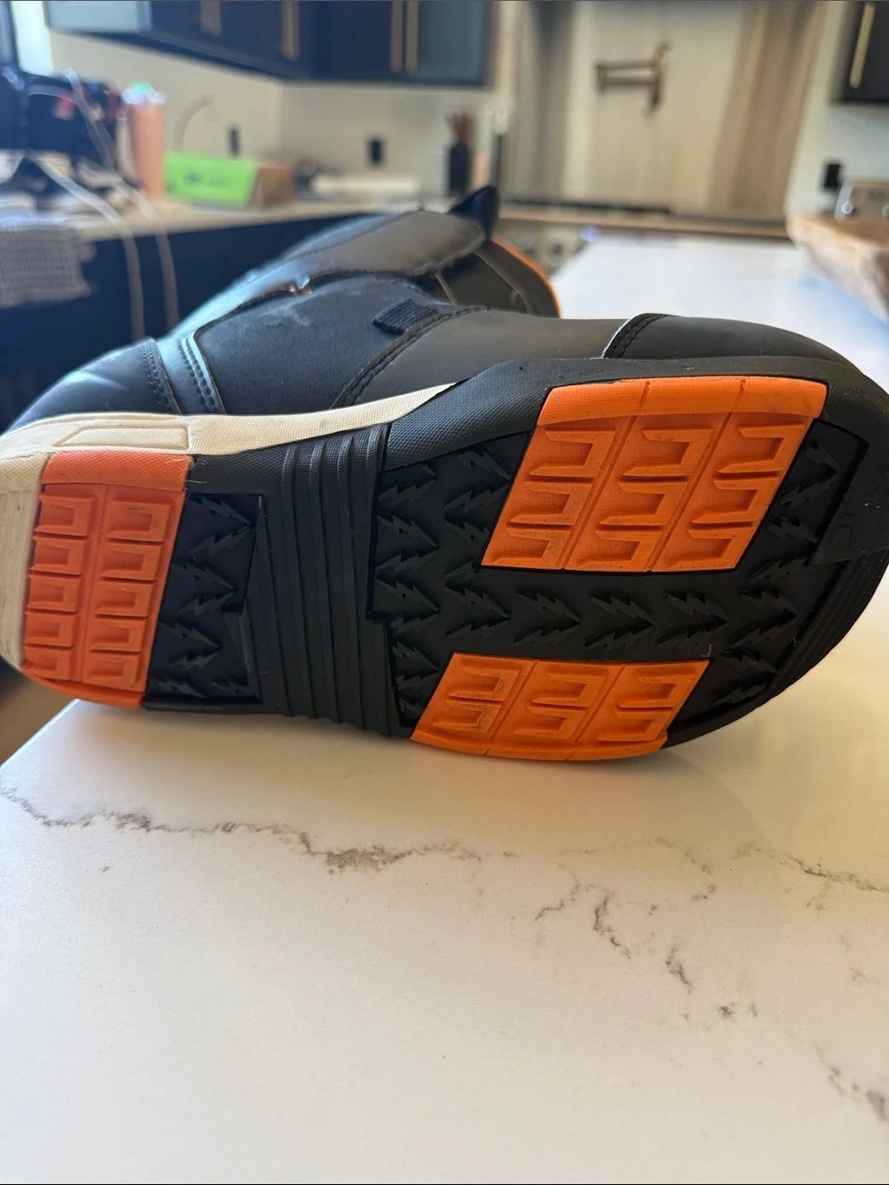 K2 Vandal Men's Black Snowboard Boots with Orange Accents